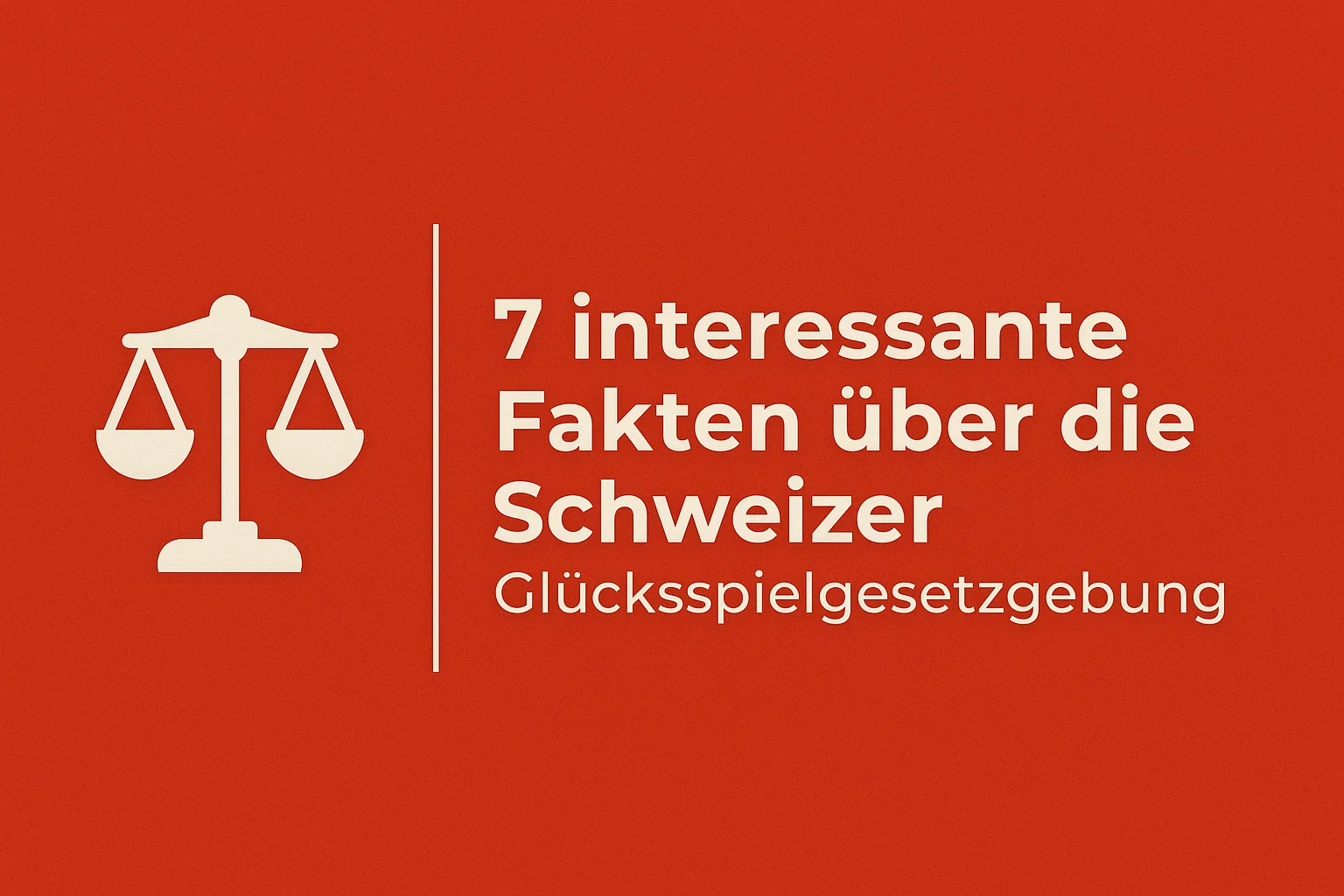 7 interessante Fakten über die Schweizer Glücksspielgesetzgebung